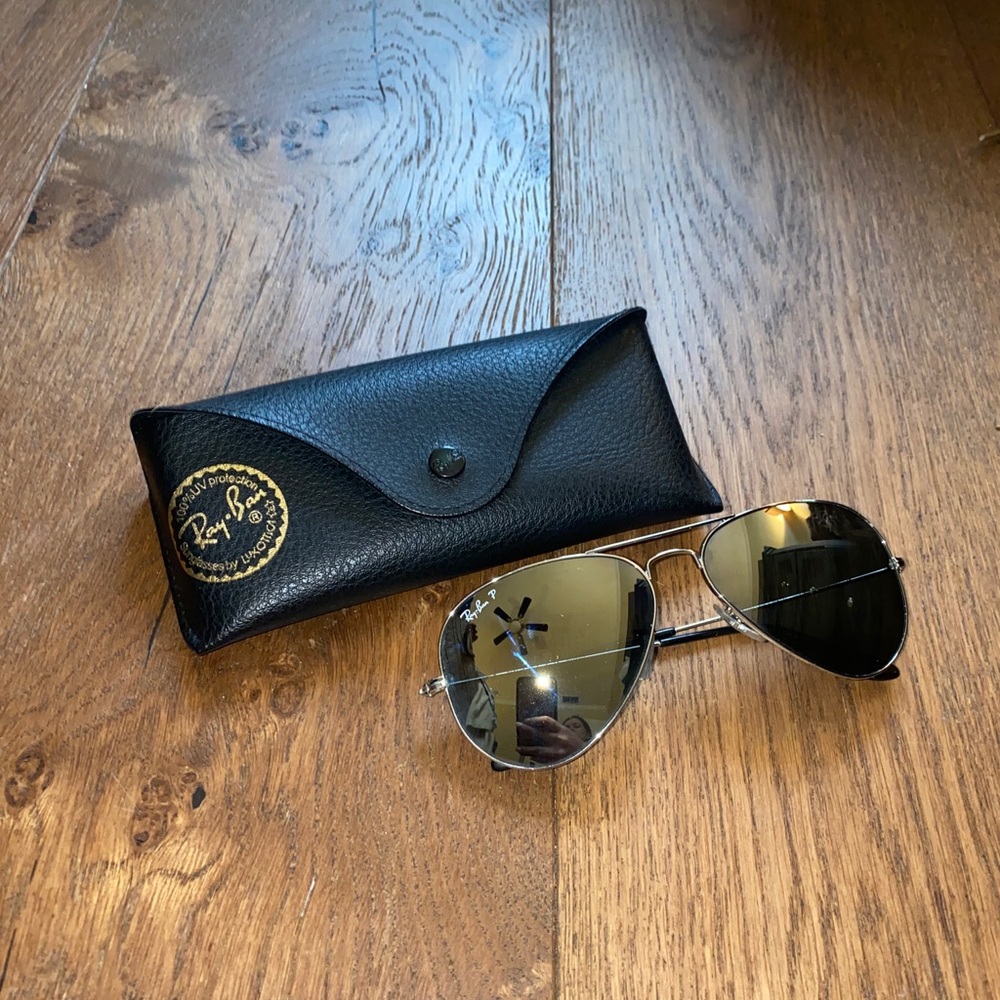 Rayban Mirrored Large Metal Aviators